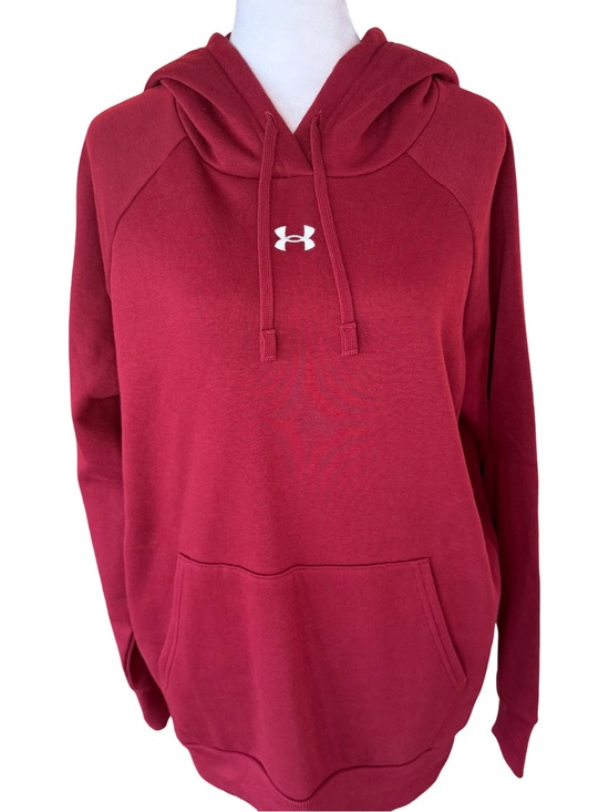 Under Armour Tops - Under Armour Women’s Long Sleeved Rival Fleece Hoodie In Maroon Size L